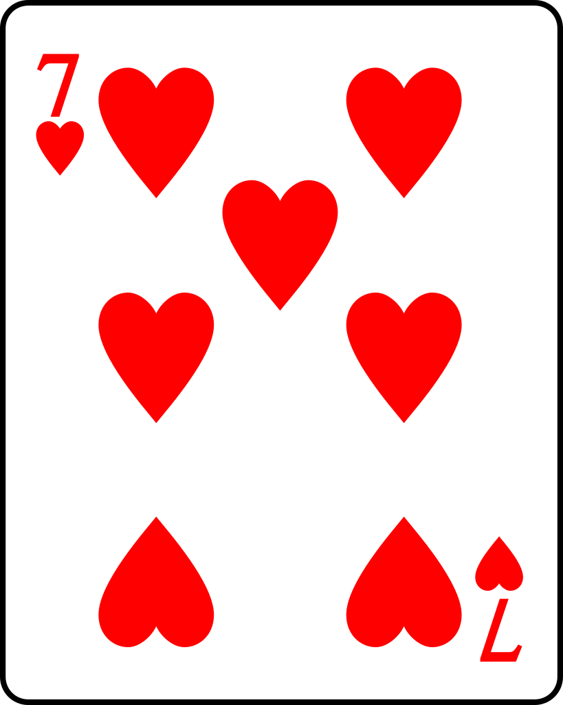 Playing card5 - 7H